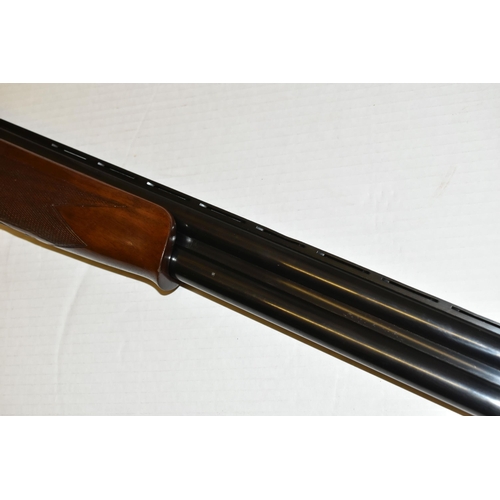 160 - A 12 BORE MARROCHI OVER AND UNDER EJECTOR SHOTGUN, serial no. 193128, 30'' barrels, overall length 4... 