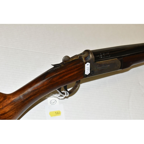 164 - A 12 BORE WEBLEY & SCOTT SINGLE BARREL SEMI HAMMERLESS SINGLE SHOT SHOTGUN, serial no.65691, 30 inch... 