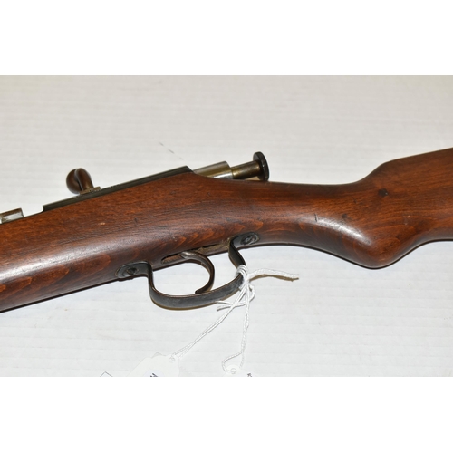 165 - A .410 CAL WEBLEY & SCOTT BOLT ACTION SINGLE BARREL SINGLE SHOT SHOTGUN, serial no. 0828, 25 1/2 inc... 