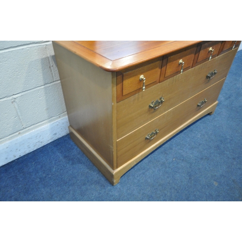 1201 - A STAG MADRIGAL DRESSING CHEST, with a single mirror, fitted with four short over two long drawers, ... 