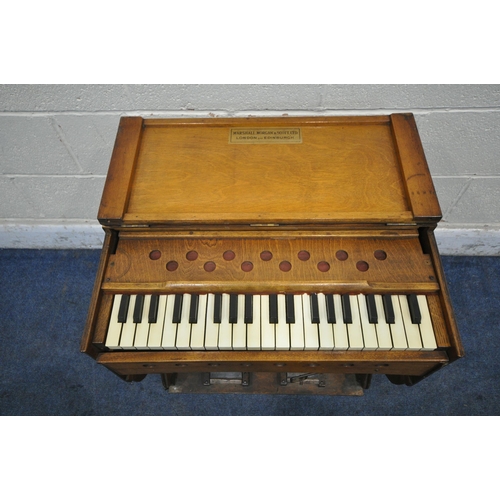 1214 - A MARSHALL MORGAN AND SCOTT LTD LONDON AND EDINBURGH HARMONIUM, that folds away into a box, width 60... 