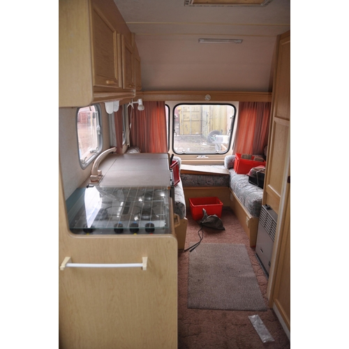 1001 - A 1994 ABBEY PIPER 14.5 EX 5 BERTH TOURING CARAVAN with two sets of keys, fridge, sink, cooker, toil... 