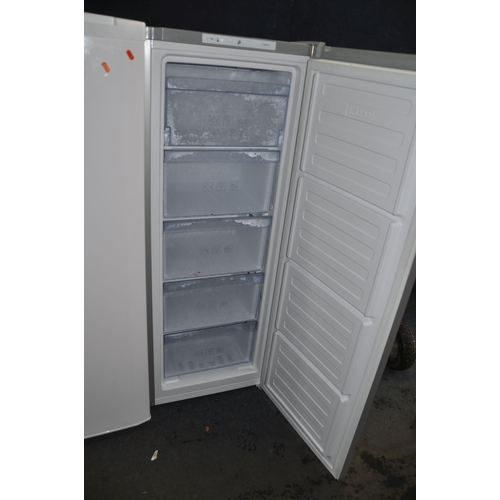 1063 - A BEKO FXFG1545S LARDER FREEZER IN GREY width 54cm depth 54cm height 145cm (PAT pass and working at ... 