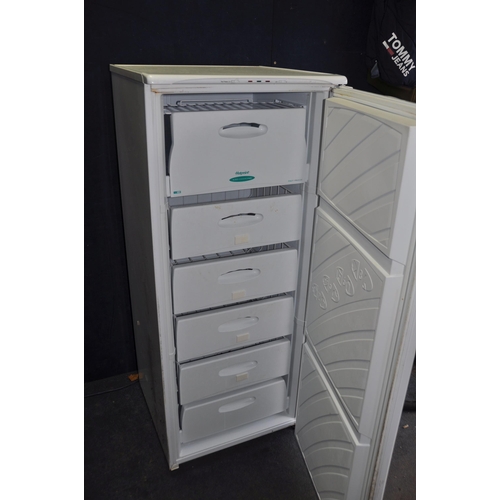 1085 - A HOTPOINT LARDER FREEZER width 55cm depth 60cm height 135cm (PAT pass and working at -22 degrees)