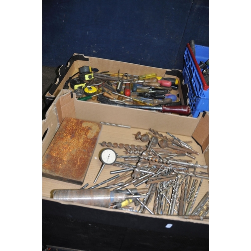 1097 - SIX TRAYS CONTAINING HAND TOOLS including spanners by Calor, King Dick, Williams Superslim, Britool ... 