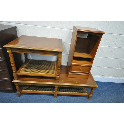 1297 - A VARIETY OF OCCASIONAL FURNITURE, to include a G plan chest of five drawers, width 51cm x depth 46c... 