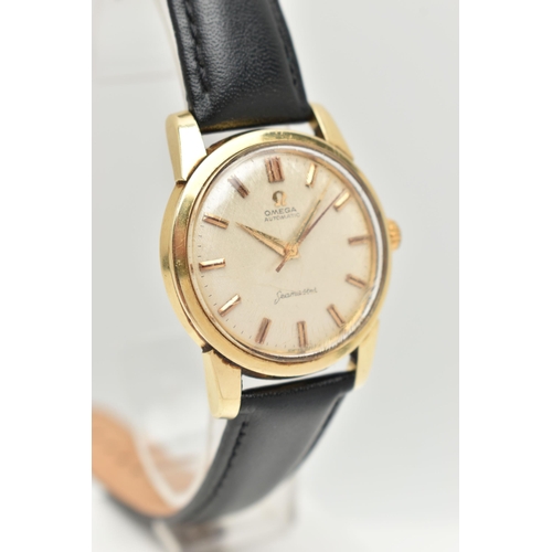 51 - AN OMEGA AUTOMATIC SEAMASTER WRISTWATCH, the circular face with gold coloured hour markers and hands... 