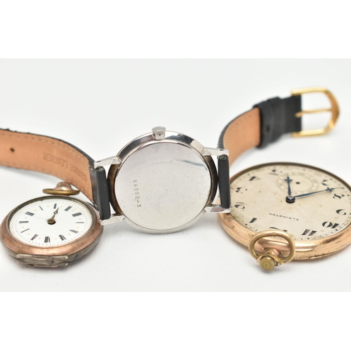 62 - THREE WATCHES, to include a gents 'Hamilton St James'  wristwatch, model number 54002-3, a gold plat... 