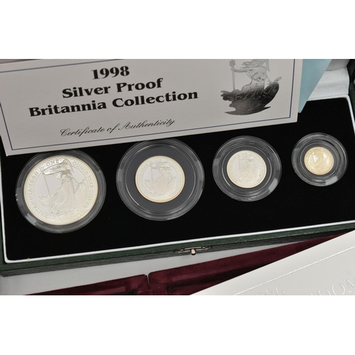 124 - A QUANTITY OF ROYAL MINT SILVER PROOF BOXED COINS, to include a 1996 UK Silver Anniversary Collectio... 