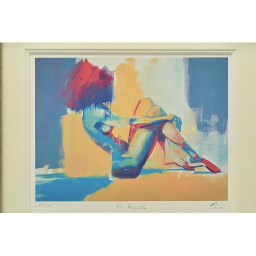 301 - TOBY MULLIGAN (BRITISH 1969) 'IN REPOSE', a signed limited edition print on paper depicting a colour... 