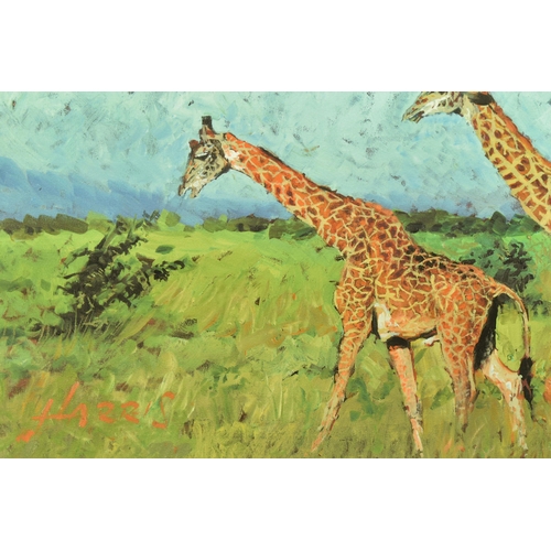 314 - ROLF HARRIS (AUSTRALIAN 1930-2023) 'FOUR GIRAFFES' a limited edition print on paper, 74/195 with cer... 