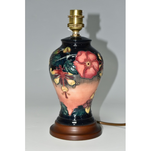 328 - 'A MOORCROFT 'OBERON' LAMP BASE, a late 20th century,
designed by Rachel Bishop, height 23cm includi... 