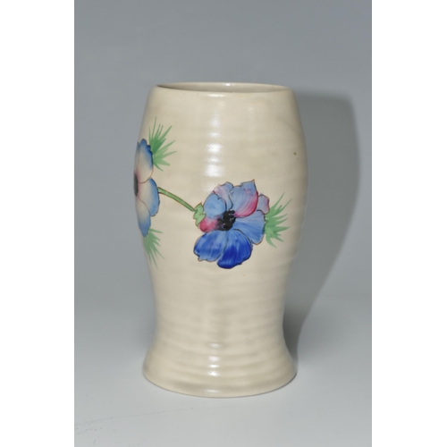 346 - A CLARICE CLIFF 'ANEMONE' DESIGN VASE, shape 583, decorated with pink, blue and orange Anemone flowe... 