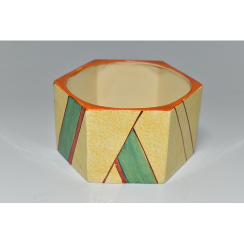 358 - A CLARICE CLIFF EVE BOWL, the hexagonal bowl in Berries pattern, painted with stylised multicoloured... 