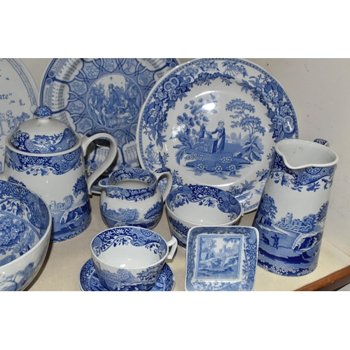 389 - A COLLECTION OF 20TH CENTURY MASONS IRONSTONE AND SPODE BLUE AND WHITE, ETC, including nine pieces o... 