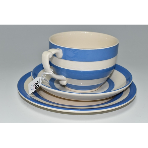 396 - A T.G. GREEN CLOVERLEAF CORNISHWARE OVERSIZED CUP, SAUCER AND TEA PLATE, printed marks (3) (Conditio... 