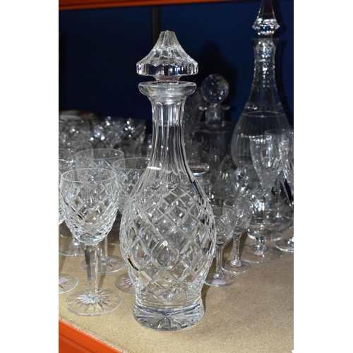 407 - A LARGE QUANTITY OF CUT CRYSTAL AND GLASSWARE, comprising a set of six Waterford 'Comeragh' pattern ... 