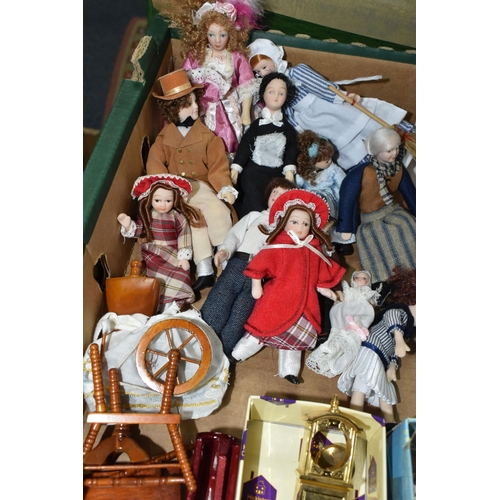 427 - A COLLECTION OF ASSORTED MODERN DOLLS HOUSE FURNITURE AND ACCESSORIES, assorted styles and periods o... 