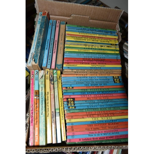 446 - SIX BOXES OF BOOKS & MAGAZINES containing over 220 miscellaneous book titles in hardback and paperba... 