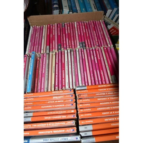 447 - FIVE BOXES OF BOOKS & MAPS to include a large quantity of Ordnance Survey Maps, Travel Guides, etc, ... 