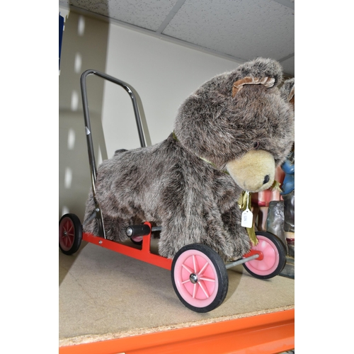 457 - A MODERN MERRYTHOUGHT FOR HARRODS PUSH-ALONG OR RIDE-ON PLUSH BEAR, made exclusively for Harrods wit... 