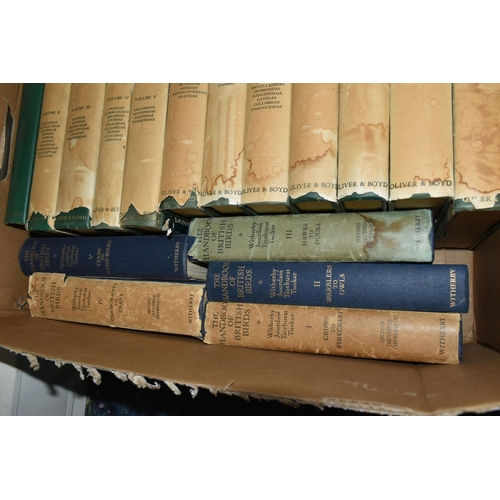 463 - THREE BOXES OF BOOKS containing approximately fifty-seven miscellaneous titles in hardback and paper... 