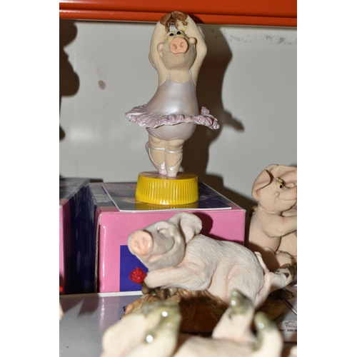 468 - A GROUP OF TWENTY BOXED 'PIGGIN' FIGURES BY DAVID CORBRIDGE, Collectable Worls Studios, comprising H... 