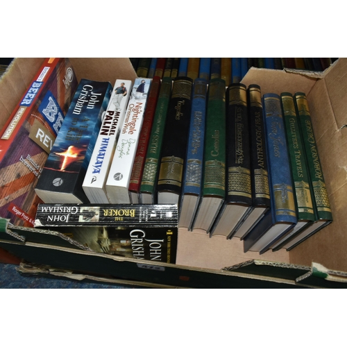 472 - SIX BOXES OF BOOKS & MAGAZINES containing approximately 120 miscellaneous titles, all but five in ha... 