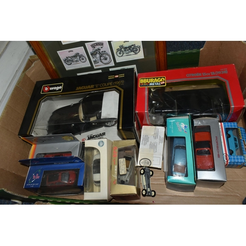 485 - A QUANTITY OF BOXED AND UNBOXED DIECAST VEHICLES, boxed items are mostly modern items by Burago, Sol... 