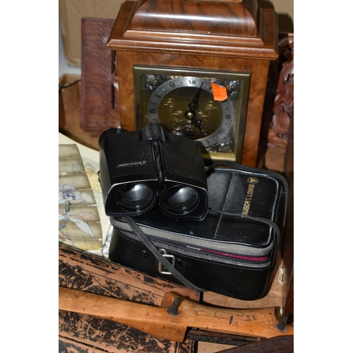 489 - A BOX OF SUNDRY ITEMS, TO INCLUDE A PAIR OF BAUSCH & LOMB BINOCULARS, 10x28 magnification with case,... 