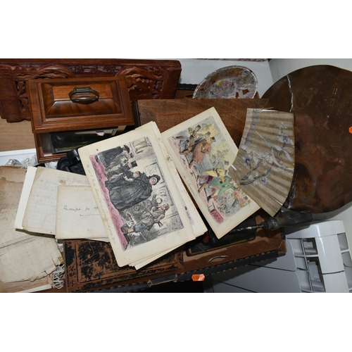 489 - A BOX OF SUNDRY ITEMS, TO INCLUDE A PAIR OF BAUSCH & LOMB BINOCULARS, 10x28 magnification with case,... 