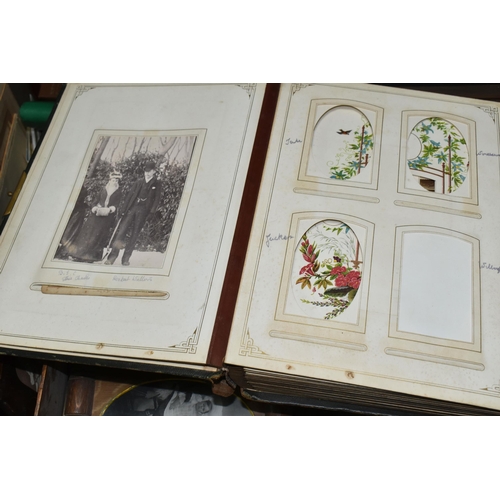 490 - THREE BOXES OF EARLY 20TH CENTURY EPHEMERA containing eight albums of postcards and personal photogr... 