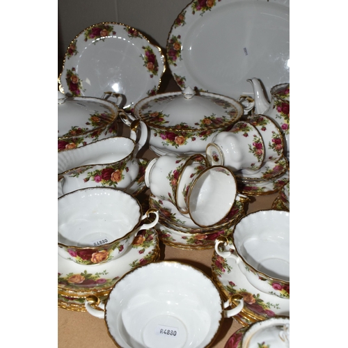 503 - ROYAL ALBERT 'OLD COUNTRY ROSES' TEA AND DINNER WARES, comprising six cups and saucers - one cup cra... 