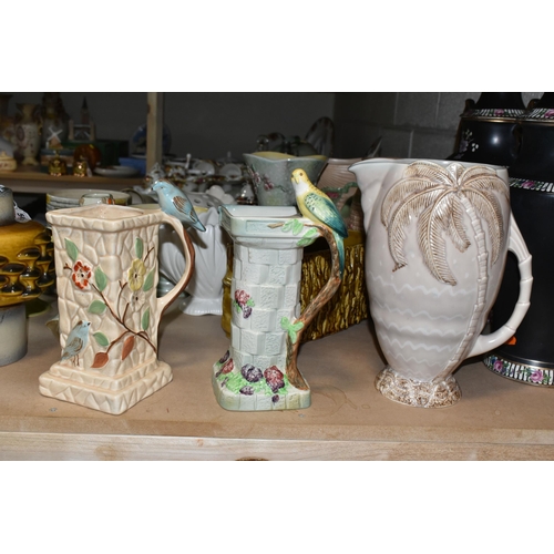 506 - A COLLECTION OF MID-CENTURY PLANTERS AND VASES, to include a Sylvac 3807 planter, a Sylvac 'Apple Bl... 