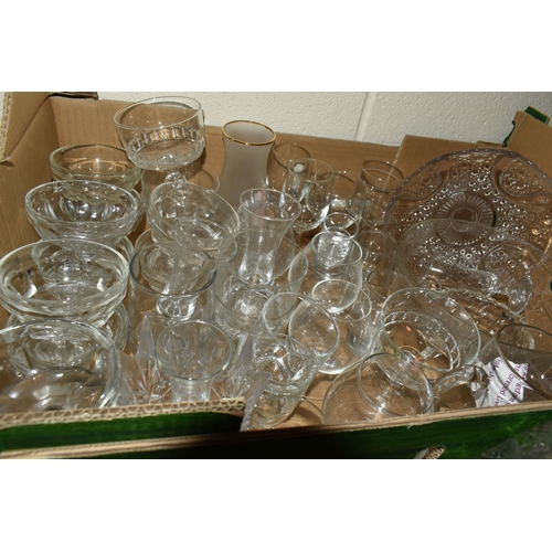 507 - FOUR BOXES AND LOOSE GLASSWARE, to include a set of six Tutbury crystal wine glasses, decanters, win... 