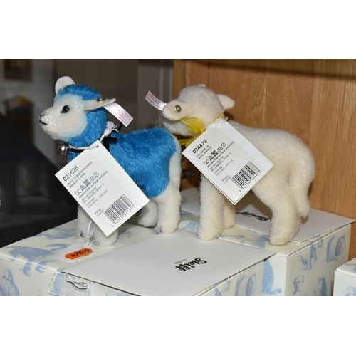 523 - TWO BOXED STEIFF LIMITED EDITION LAMBS, comprising 'Designer's Choice - Candy', no. 021626, limited ... 