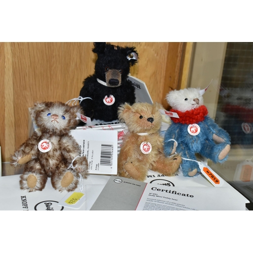 526 - FOUR BOXED STEIFF LIMITED EDITION MINIATURE BEARS, comprising '100th Anniversary Winnipeg Ornament',... 