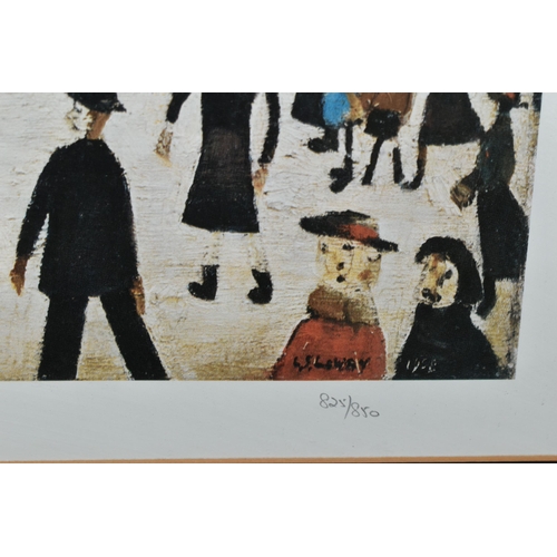 533 - AFTER LAWRENCE STEPHEN LOWRY (BRITISH 1887-1976) 'THE AUCTION', an unsigned limited edition lithogra... 