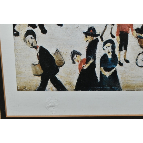 533 - AFTER LAWRENCE STEPHEN LOWRY (BRITISH 1887-1976) 'THE AUCTION', an unsigned limited edition lithogra... 