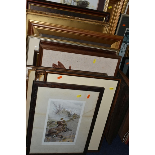 535 - TWO BOXES AND LOOSE ASSORTED PRINTS ETC, to include a pair of oval J. Dorval etchings, Albert Holden... 