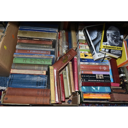 578 - SIX BOXES OF BOOKS/PAMPHLETS containing approximately 200* titles in hardback and paperback formats,... 