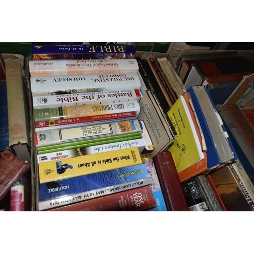 578 - SIX BOXES OF BOOKS/PAMPHLETS containing approximately 200* titles in hardback and paperback formats,... 