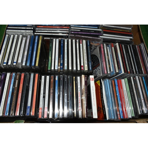 580 - TEN BOXES OF CDS, DVDS, LPS & SINGLE RECORDS containing several hundred CDs, categories include, pop... 