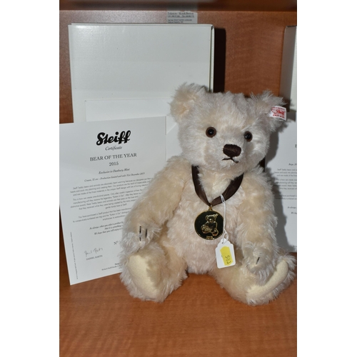 583 - THREE BOXED STEIFF LIMITED EDITION 'BEAR OF THE YEAR' FOR  2014, 2015 AND 2016, EXCLUSIVE TO DANBURY... 