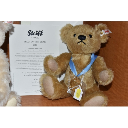 583 - THREE BOXED STEIFF LIMITED EDITION 'BEAR OF THE YEAR' FOR  2014, 2015 AND 2016, EXCLUSIVE TO DANBURY... 