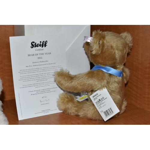 583 - THREE BOXED STEIFF LIMITED EDITION 'BEAR OF THE YEAR' FOR  2014, 2015 AND 2016, EXCLUSIVE TO DANBURY... 