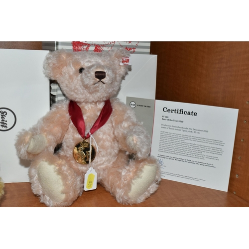 584 - THREE BOXED STEIFF LIMITED EDITION 'BEAR OF THE YEAR' FOR 2017, 2018 AND 2019, EXCLUSIVE TO DANBURY ... 