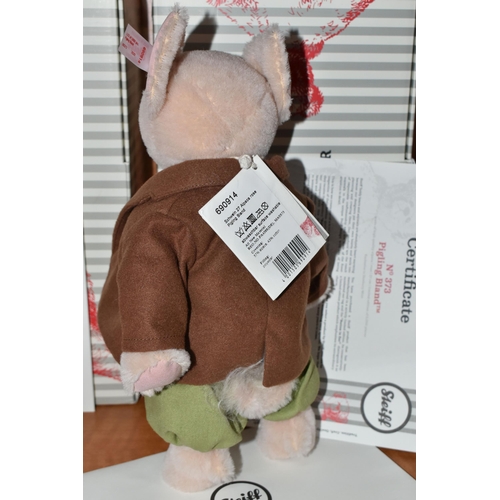 593 - A BOXED STEIFF LIMITED EDITION 'PIGLING BLAND' EXCLUSIVE TO DANBURY MINT, no.690914, ltd ed no.373/5... 