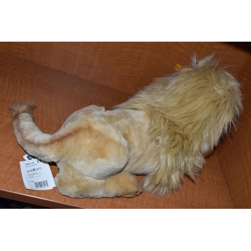 613 - A STEIFF 'BEST FOR KIDS -LEO LION', no.064135, acrylic, length 50cm, with tags and labels attached (... 