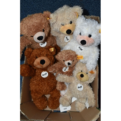 639 - ONE BOX OF STEIFF TEDDY BEARS AND BABIES, to include Flora and baby 012792 and 012778, Happy and bab... 